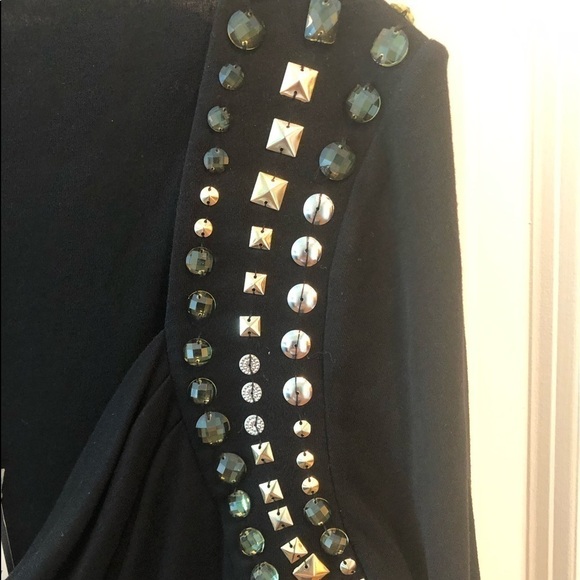 BCBGMAXAZRIA Bodycon Dress Jeweled Shoulder - Picture 5 of 16